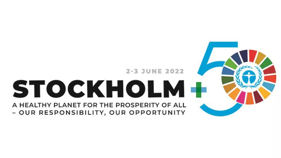 Stockholm+50 logo. 