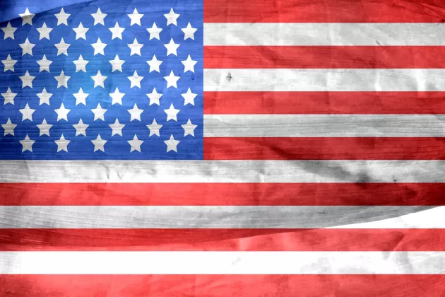 The American flag. Illustration. 