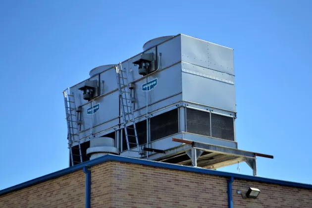 Cooling machinery on roof