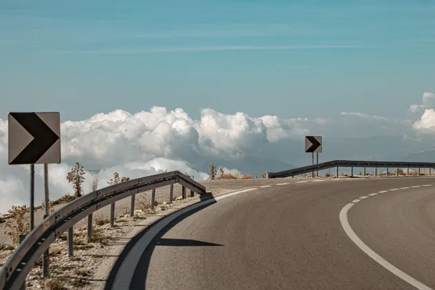 Image of a turning road