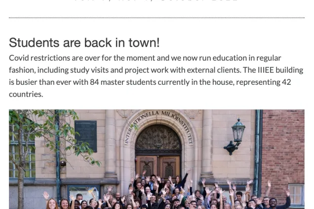 Cover of a newsletter