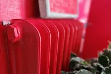 Radiator painted red